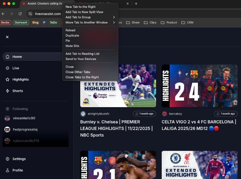 Browser Split-Screen